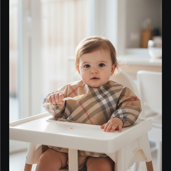 NWT- Burberry’s Check-Print Bib, Size 6M-9M - Picture 7 of 7